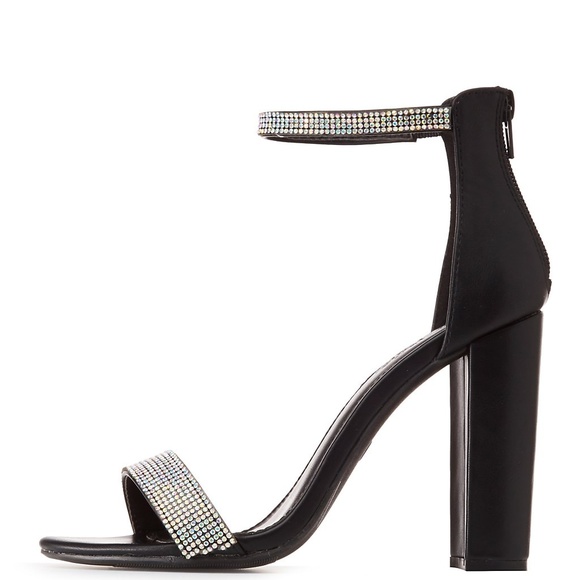 Charlotte Russe Shoes - Black Heels with Gems Size 9